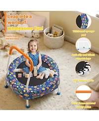 Zeny Toddler Trampoline for Kids 1 Year Plus with Handle, Baby Gifts Boys and Girls, Indoor Outdoor