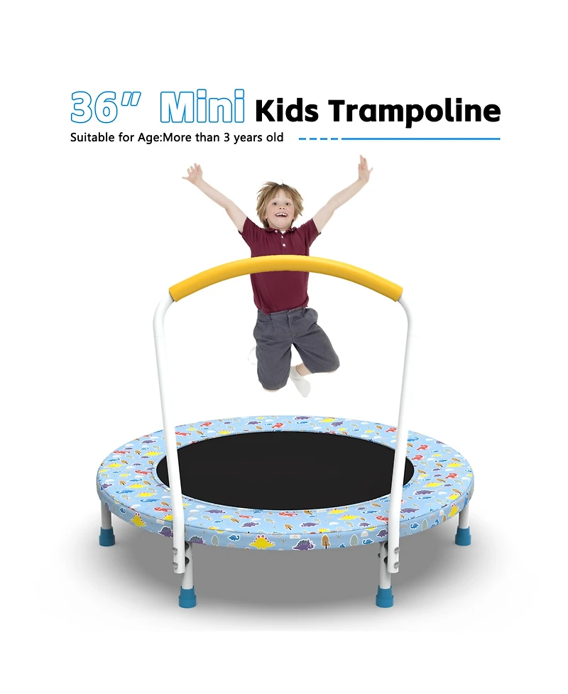 Zeny Mini Trampoline for Kids Indoor Outdoor with Handle Fun