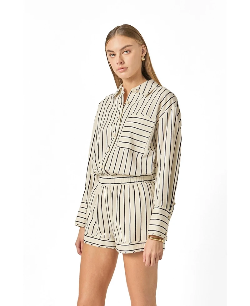 English Factory Women's Striped Shirt