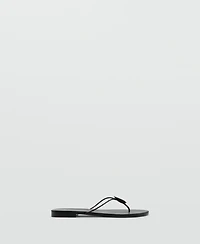 Mango Women's Shell Detail Leather Sandals