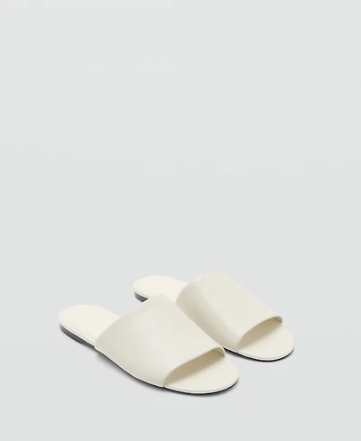 Mango Women's Flat Leather Sandals