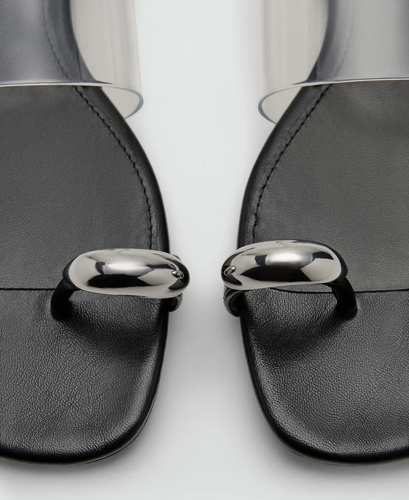Mango Women's Vinyl Strap Sandals