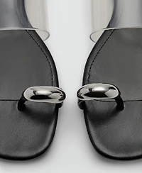 Mango Women's Vinyl Strap Sandals