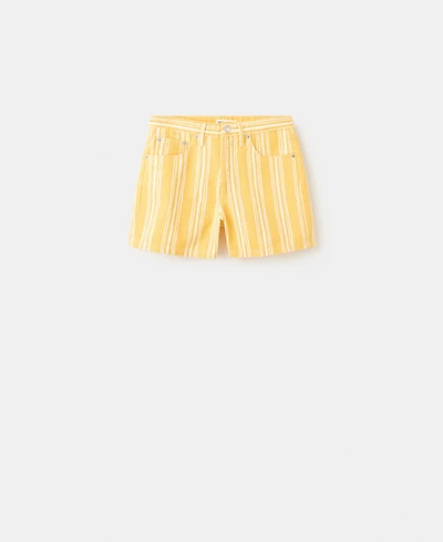 Mango Women's Striped Straight-Fit Shorts
