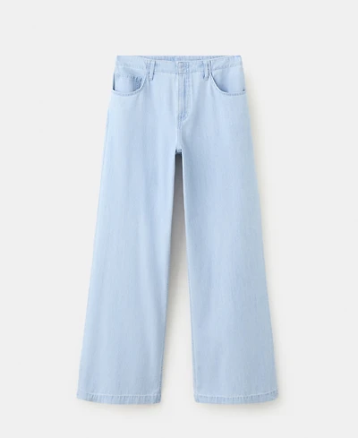 Mango Women's Wide Leg Mid-Rise Jeans