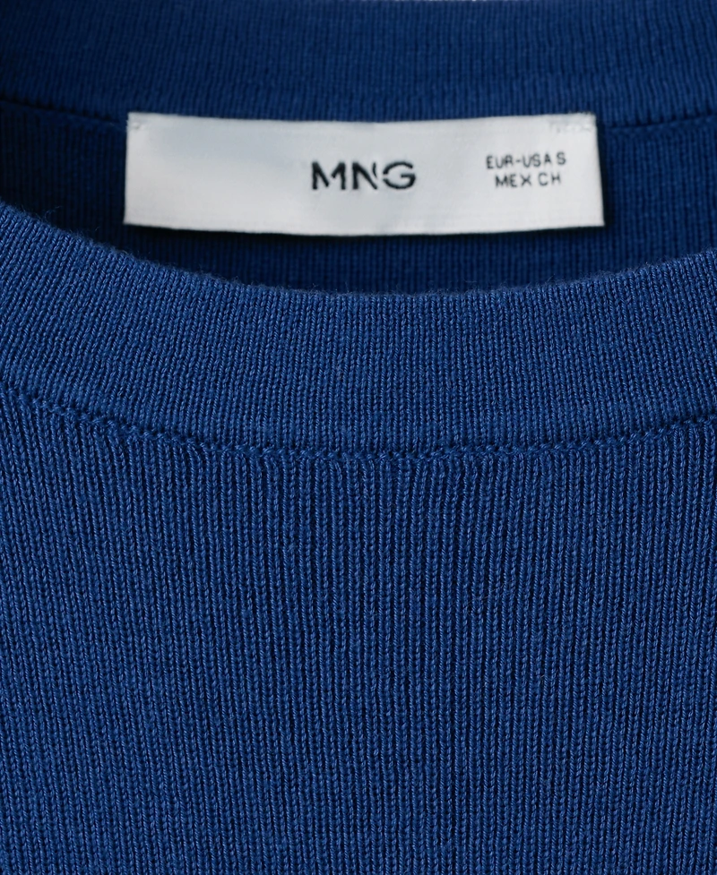 Mango Women's Short-Sleeve Cotton Sweater