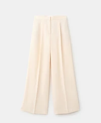Mango Women's Straight Linen-Blend Pants