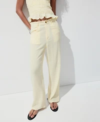 Mango Women's Balloon Crinkle Pants