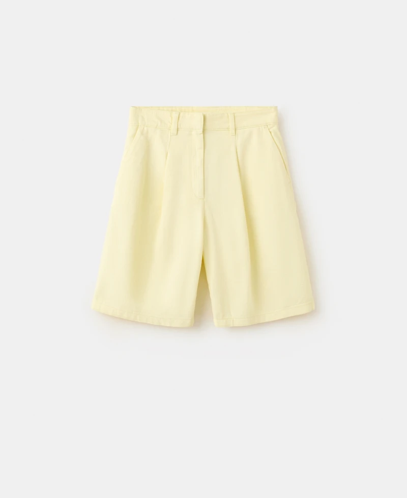 Mango Women's Buckle Detail Straight Bermuda Shorts