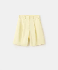 Mango Women's Buckle Detail Straight Bermuda Shorts