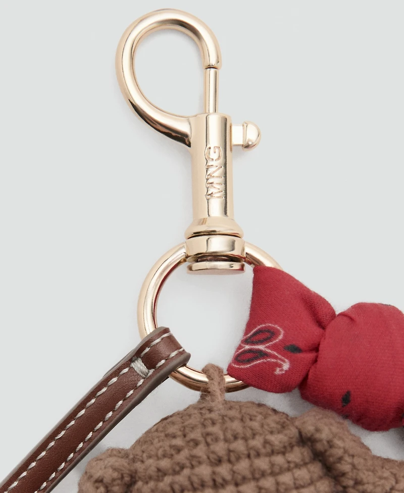 Mango Women's Plushie And Scarf Keychain