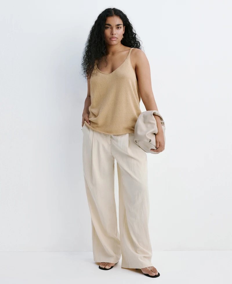 Mango Women's Knit Strap Top