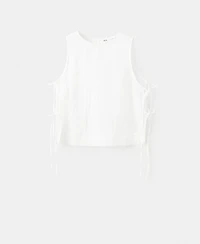 Mango Women's Ties Double Gauze Top