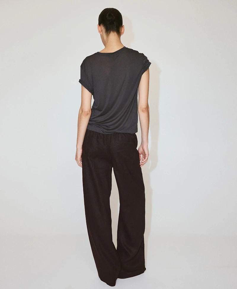 Mango Women's Bow Linen Pants