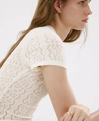 Mango Women's Short Open-Knit Dress