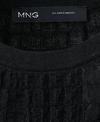 Mango Women's Ruffled Detail Shirred Top