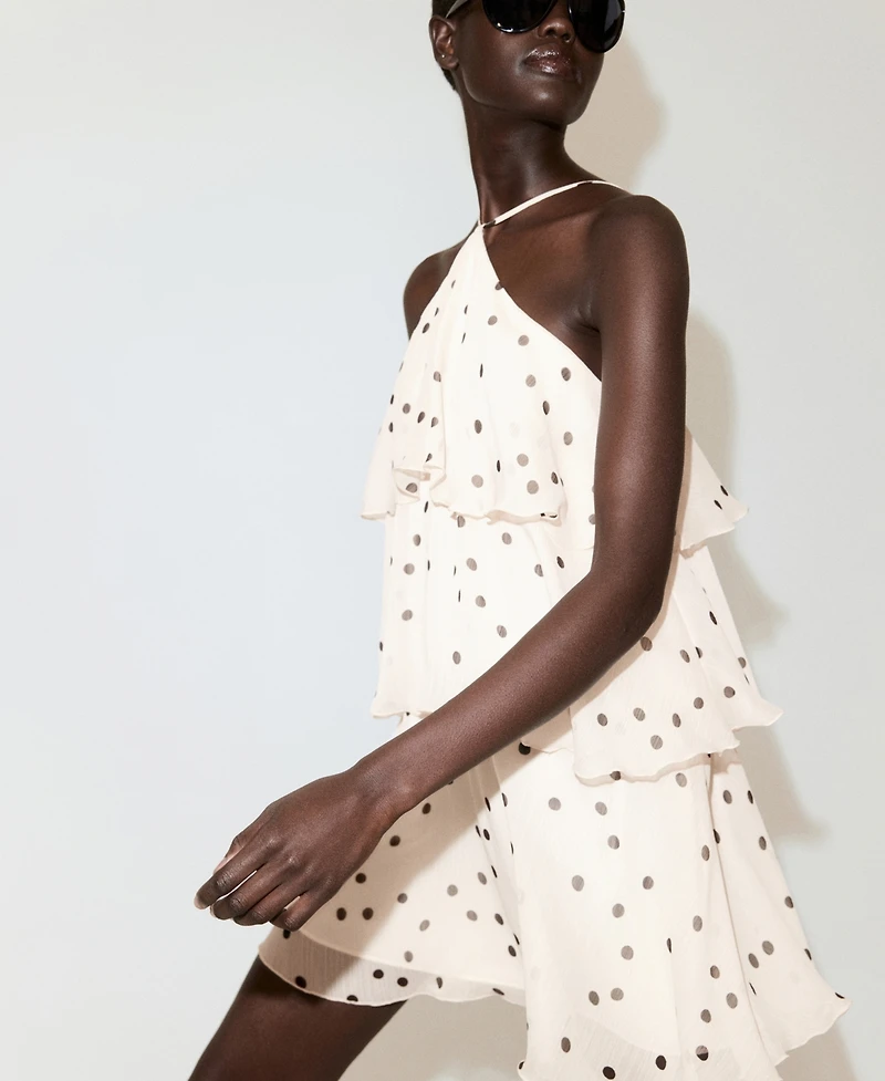 Mango Women's Polka-Dot Halter Dress