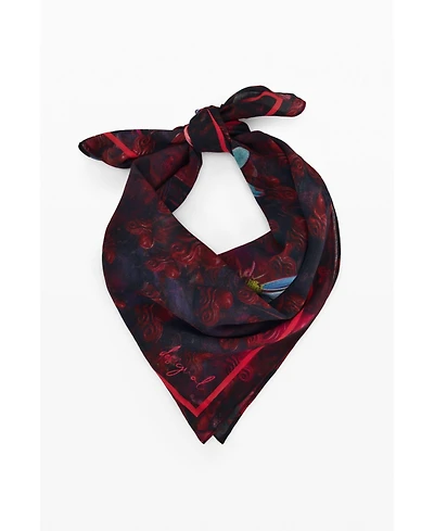 Desigual Women's Hearts Daisies Scarf