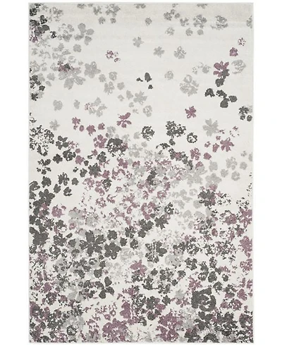 Safavieh Adirondack 115 Ivory and Purple 5'1" x 7'6" Sisal Weave Area Rug