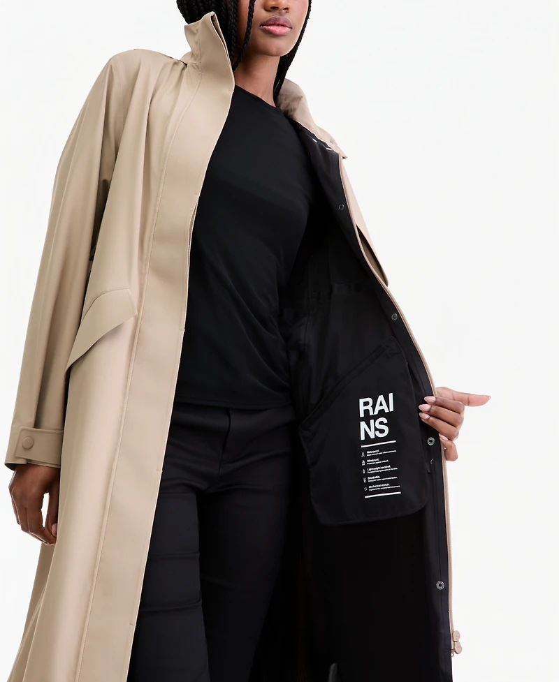 Rains Women's Suva Hardshell Belted Trench Coat