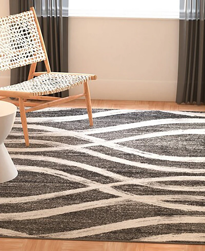 Safavieh Adirondack 125 Charcoal and Ivory 8' x 10' Area Rug
