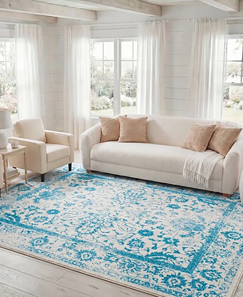 Safavieh Adirondack 109 Ivory and Teal 8' x 10' Area Rug
