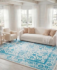 Safavieh Adirondack 109 Ivory and Teal 8' x 10' Area Rug
