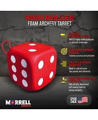 Morrell Targets High Roller Foam 6 Sided 21 Combo Archery Target, 13x13x13"