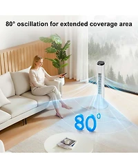 Cowsar 37" Bladeless Tower Fan with Remote and 12H Timer