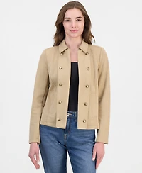 Nautica Women's Faux-Suede Captain's Jacket