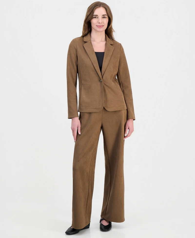 Nautica Women's Faux-Suede Blazer