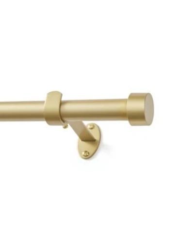 Threadmade Serena 1 Inch Adjustable Decorative Single Curtain Rod With End Cap Finials