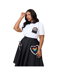 Unique Vintage Plus Sally Swing Skirt