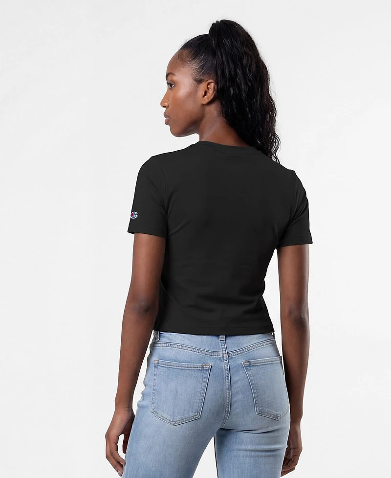 Champion Women's Black San Antonio Spurs Soft Touch Fitted T-Shirt