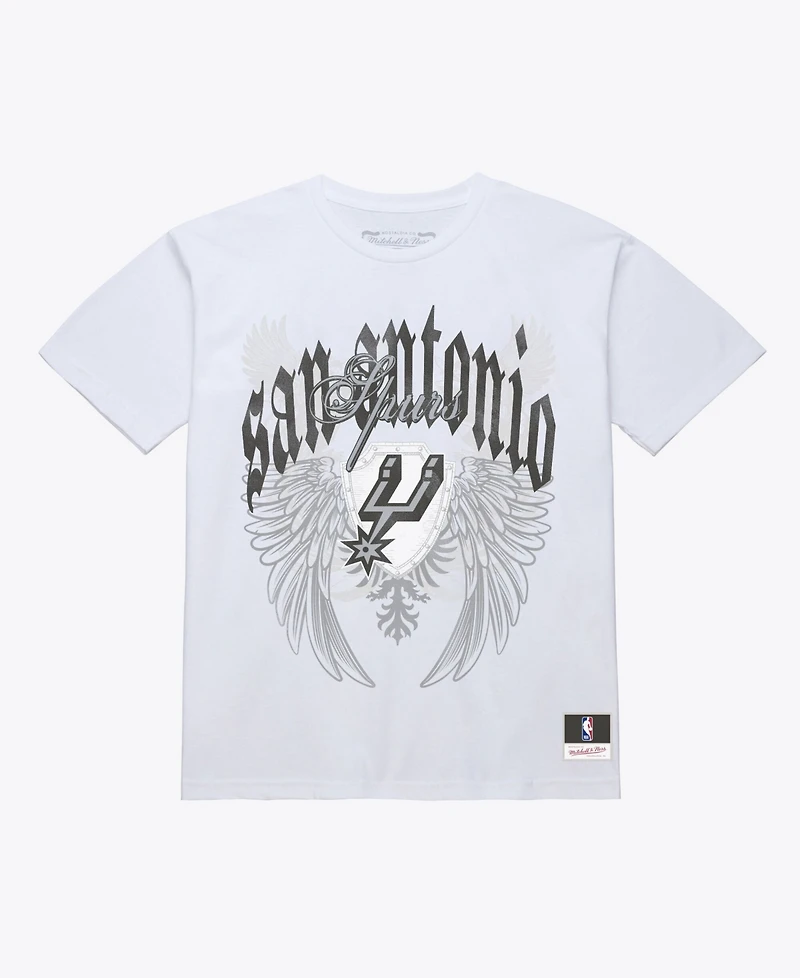 Mitchell & Ness Men's White San Antonio Spurs Old English Classic T-Shirt