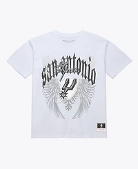 Mitchell & Ness Men's White San Antonio Spurs Old English Classic T-Shirt