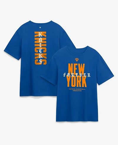 Fanatics Men's Blue New York Knicks Ny Forever Legacy Cotton T-Shirt