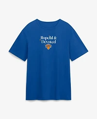 Fanatics Men's Blue New York Knicks Hopeful Devoted Legacy Cotton T-Shirt
