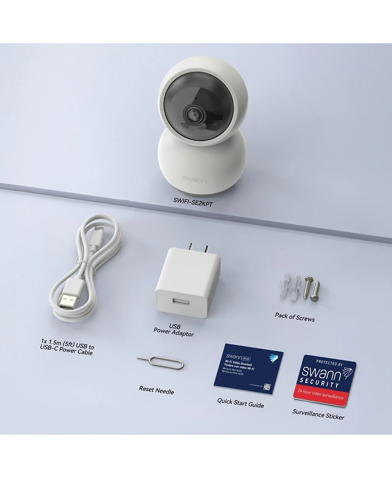 Swann Evo 2K Indoor Pan Tilt Wi-Fi Camera