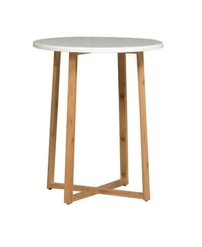Fairway Avenue Home 18.7" Bamboo Wood Round End Table