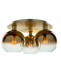 Artcraft Lighting Morning Mist 19.75" Metal 3-Light Semi-Flush Mount