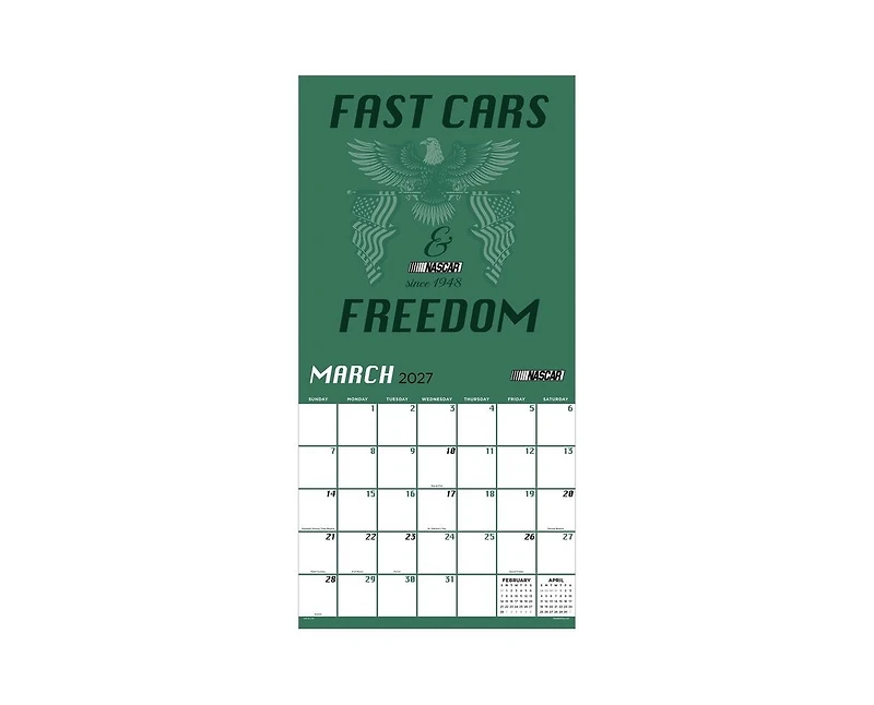 Tf Publishing Paper Goods 2027 Nascar Wall Calendar