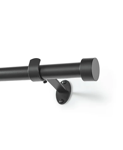 Threadmade Home Serena 1-Inch Adjustable Decorative Single Curtain Rod with End Cap Finials