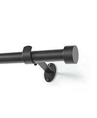 Threadmade Home Serena 1-Inch Adjustable Decorative Single Curtain Rod with End Cap Finials