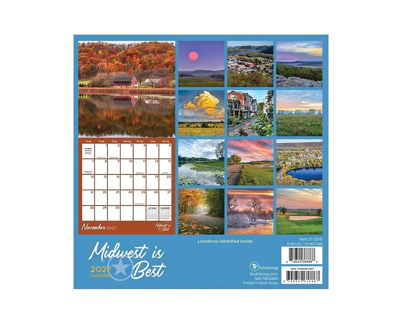 Tf Publishing Paper Goods 2027 Midwest Is Best Mini Calendar