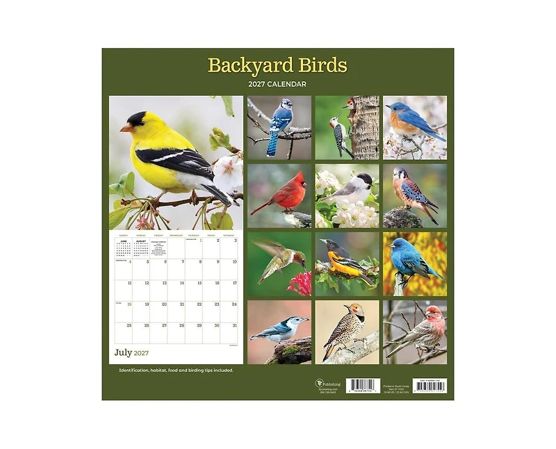 Tf Publishing Paper Goods 2027 Backyard Birds Wall Calendar