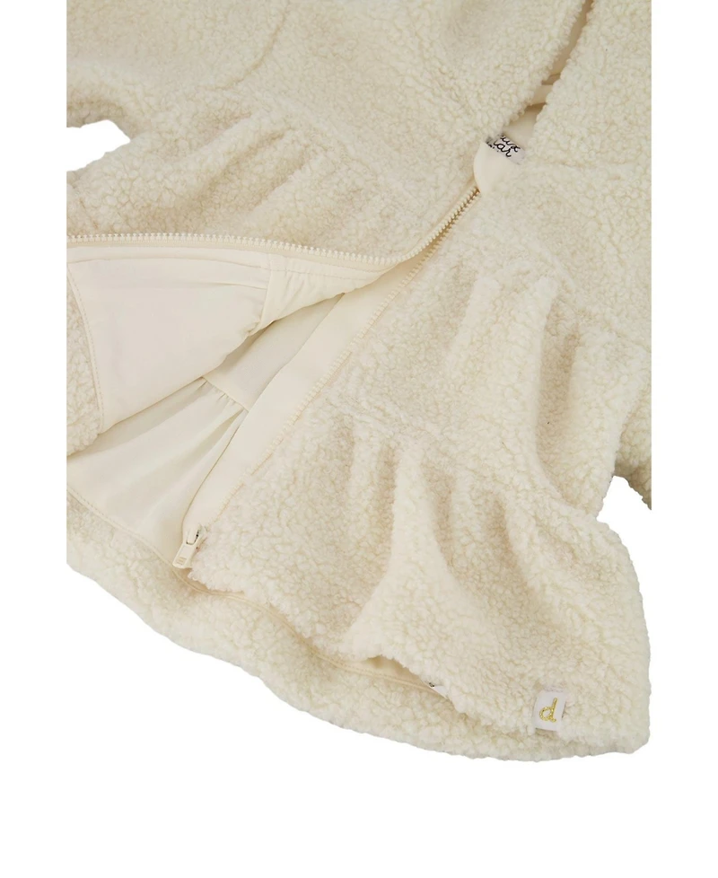Deux par Baby Girl (3M–24M) Hooded Zip Sherpa Jacket