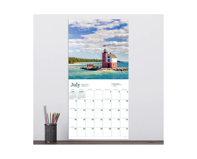 Tf Publishing Paper Goods 2027 Lighthouses Wall Calendar