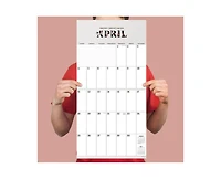 Tf Publishing Paper Goods 2027 Big Grid-Floral Wall Calendar