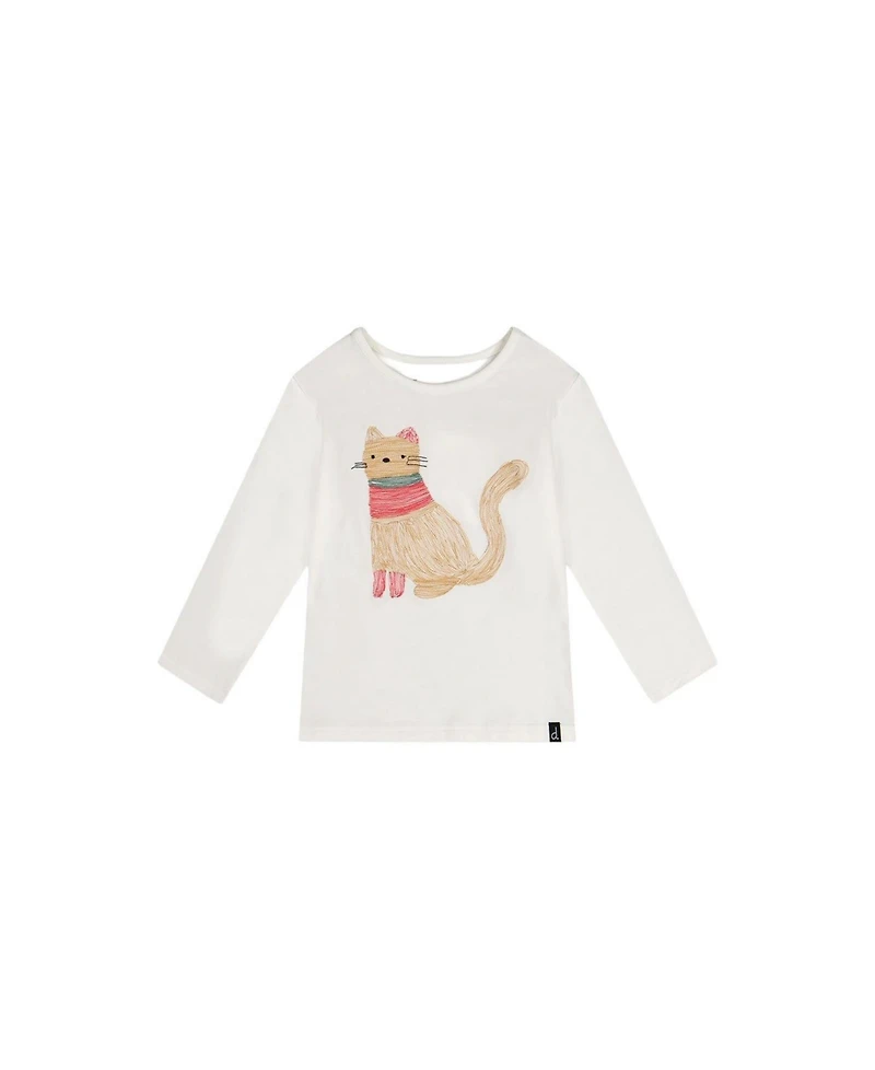 Deux par Toddler Girls 2T- 5T Organic Cotton Long Sleeve T-Shirt
